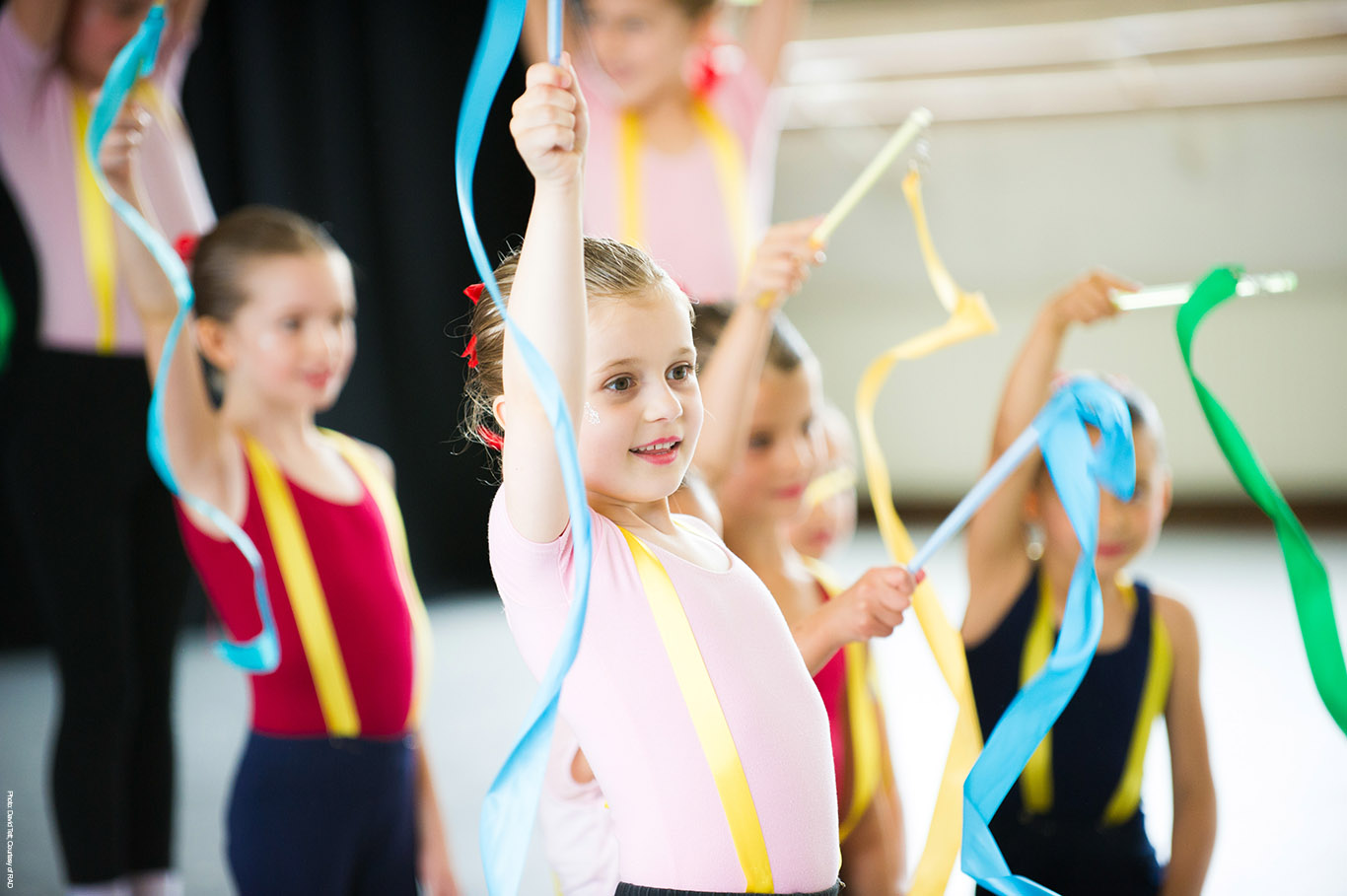 Pre-School Dance class with ribbons