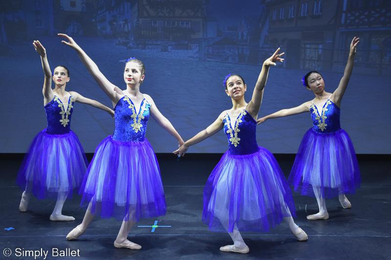 Young ballet dancers onstage